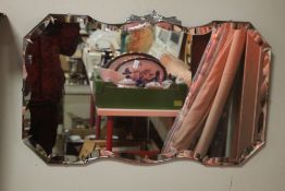 A DECO STYLE MIRROR 69 X 43 CM