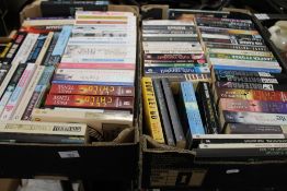 TWO BOXES OF PAPERBACK NOVELS