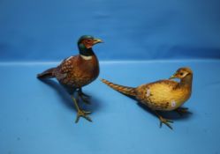 A PAIR OF PHEASANT FIGURES BY ELLI MALEVOLTI