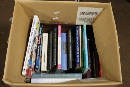 A BOX OF BOOKS TO INCLUDE AGATHA CHRISTIE NOVELS ETC.