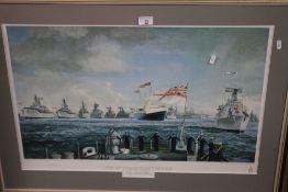 A FRAMED AND GLAZED PRINT ENTITLED 