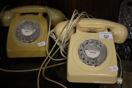 TWO VINTAGE DIAL TELEPHONES
