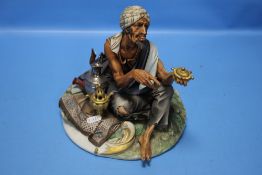 A CAPO DE MONTE FIGURE OF AN ARABIC TRADER A/F