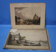 A HAND COLOURED LITHOGRAPH TITLED 