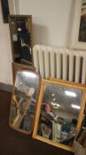 A COLLECTION OF ASSORTED MIRRORS