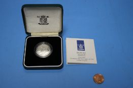 A 1995 SILVER PROOF £2 COIN IN CASE OF ISSUE