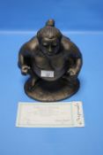 BARBARA HOLGATE - A SCULPTURE OF A SUMO WRESTLER TITLED 