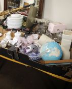 THREE BOXES OF SUNDRIES AND ORNAMENTS