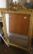 A GILT FRAMED MIRROR, 120 X 82 CM