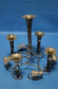 A SILVER PLATED EPERGNE