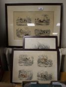THREE FRAMED HUNTING INTEREST PRINTS