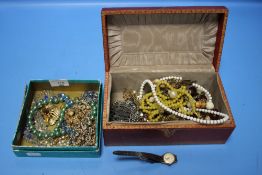 A QUANTITY OF COSTUME JEWELLERY