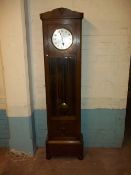 AN ANTIQUE LONGCASE STRAIGHT PENDULUM FLOOR STANDING CLOCK