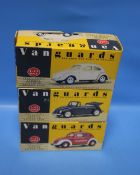 THREE BOXED VANGUARDS MODEL CARS