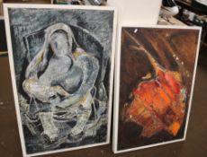 MARJORIE MARTIN - AN ABSTRACT PAINTING TITLED 