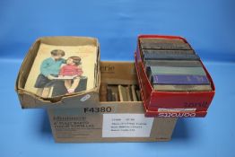 A QUANTITY OF VINTAGE KNITTING PATTERNS TOGETHER WITH A SMALL QUANTITY OF VINTAGE BOOKS