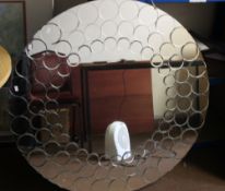 A LARGE CIRCULAR MIRROR, DIAMETER 100 CM