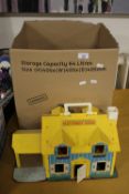 A FISHER PRICE PLAYHOUSE AND A QUANTITY OF CONTINENTAL STYLE DOLLS
