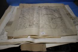 A QUANTITY OF ORDNANCE SURVEY MAPS INCLUDING MILITARY