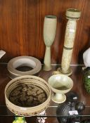 SIX PIECES OF STUDIO POTTERY