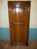 AN OAK COAT / HALL CUPBOARD / WARDROBE
