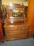 AN EDWARDIAN MAHOGANY DRESSING TABLE W-106 CM