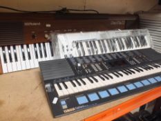A ROLAND PIANOPLUS 70 KEYBOARD TOGETHER WITH A YAMAHA PORTASOUND PSS-680 ( NO LEADS ) PLUS A