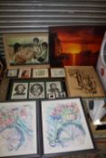 A QUANTITY OF ASSORTED PICTURES AND PRINTS