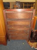 AN OPEN SET OF OAK / PLY BOOKSHELVES H-134 W-93 CM