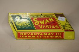 A REPRODUCTION ENAMEL SWAN VESTA'S ADVERTISING SIGN