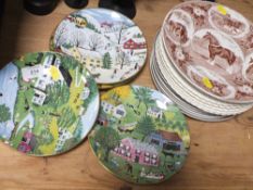 A COLLECTION OF CABINET PLATES TO INCLUDE ROYAL CAULDON, VILLEROY AND BOCH ETC.