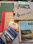 A COLLECTION OF RAILWAY INTEREST BOOKS AND MAGAZINES TO INCLUDE BRITISH RAILWAYS LMR DERBY 1960
