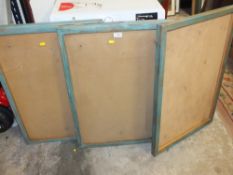 THREE OUTDOOR NOTICE BOARD DISPLAY CASES (1 MISSING GLASS) 75 X 49.5 CM