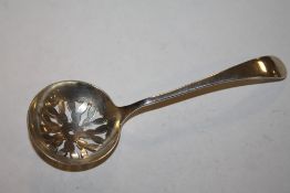 A HALLMARKED SILVER SIFTER SPOON