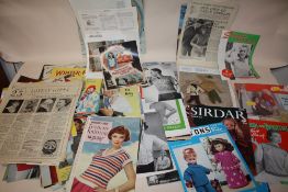 A QUANTITY OF VINTAGE KNITTING PATTERNS TO INCLUDE OUTFITS FOR ACTION MAN