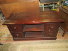 A LARGE MODERN COLONIAL STYLE LOW CABINET H-62 W-126 CM