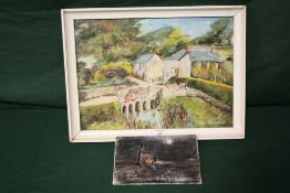TWO OIL ON BOARDS, DEPICTING CORNISH SCENES, ONE SIGNED NELLY JAMES