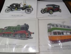 A COLLECTION OF LATE 1960S EDMUND JOHNS LIMITED EDITION TRANSPORTATION THEMED PRINTS COMPRISING 11