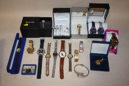 A TRAY OF MODERN LADIES WRISTWATCHES