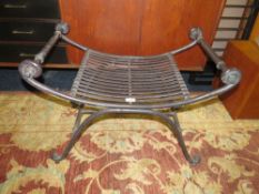 A MODERN HEAVY CAST EMPIRE STYLE STOOL W-78 CM