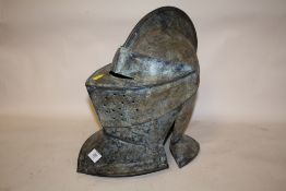 A MODERN REPRODUCTION KNIGHTS HELMET