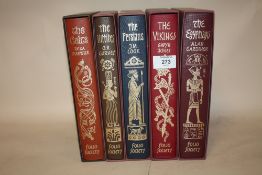 FIVE FOLIO SOCIETY BOOKS, 'THE CELTS', 'THE HITTITES', 'THE PERSIANS', 'THE VIKINGS', AND 'THE
