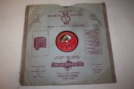 A SIGNED ARTHUR RUBINSTEIN 78 RPM RECORD DATED 17TH FEBRUARY '34
