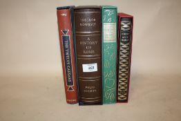 FOUR FOLIO SOCIETY BOOKS, LIFE OF HEROD, I CLAUDIUS, HISTORY OF ROME AND THE TWELVE CEASARS