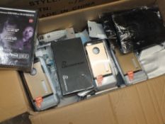 A CAGE OF MIXED ITEMS TO INCLUDE MOSTLY PHONE CASES, DVD, LINGERIE ETC ( CAGE NOT INCLUDED )