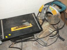A TABLE SAW TOGETHER WITH A MAKITA CIRCULAR SAW - HOUSE CLEARANCE A/F