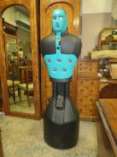 A LARGE POWERED PUNCH DUMMY WITH TIMER AND LIGHTS H- 161 CM - WE HAVE CALLED IT CLIVE !