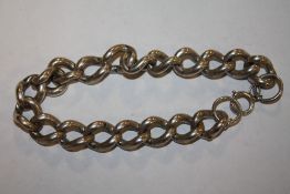 A STERLING SILVER BRACELET - APPROX 75 G