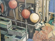 DOROTHY DRYBURGH (XX). Scottish school, impressionist study of various items on a boat deck 'The