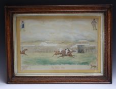 W. BRANDT (XIX-XX). A horse racing scene 'The Oaks, 1893', signed lower left, watercolour, framed